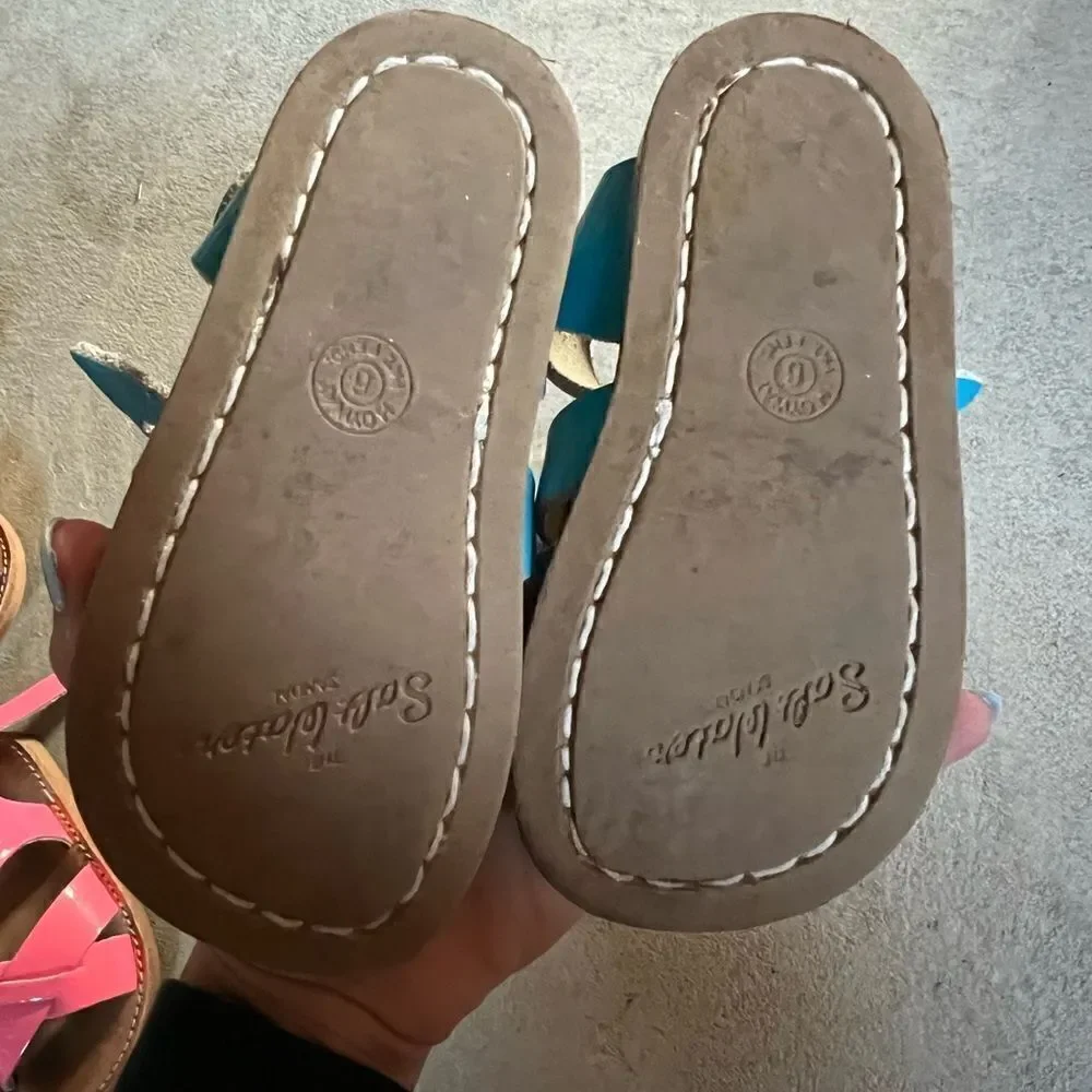 Toddler Salt Water Sandals Turquoise Patent